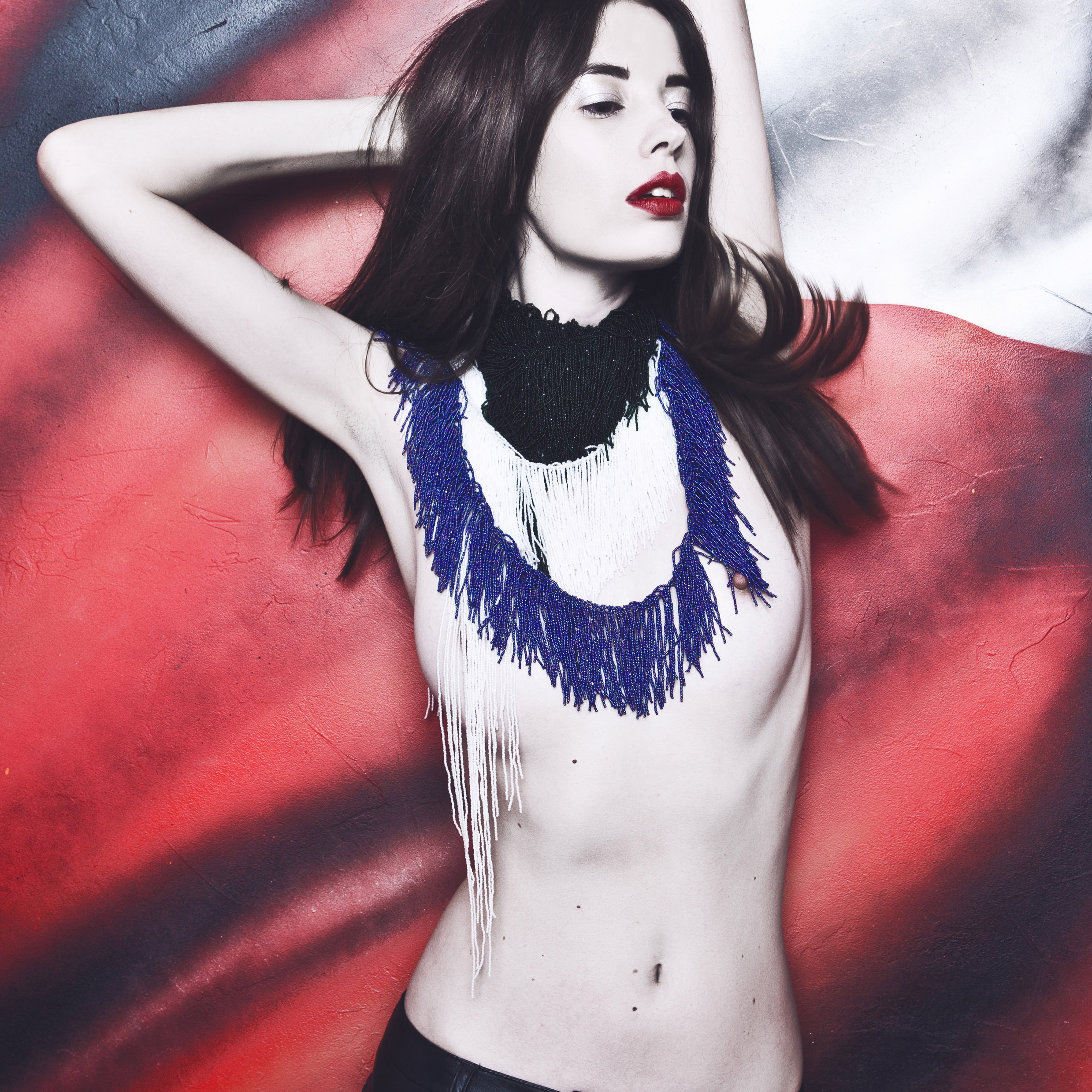 Irina Bailey handcrafted beaded fashion editorial image